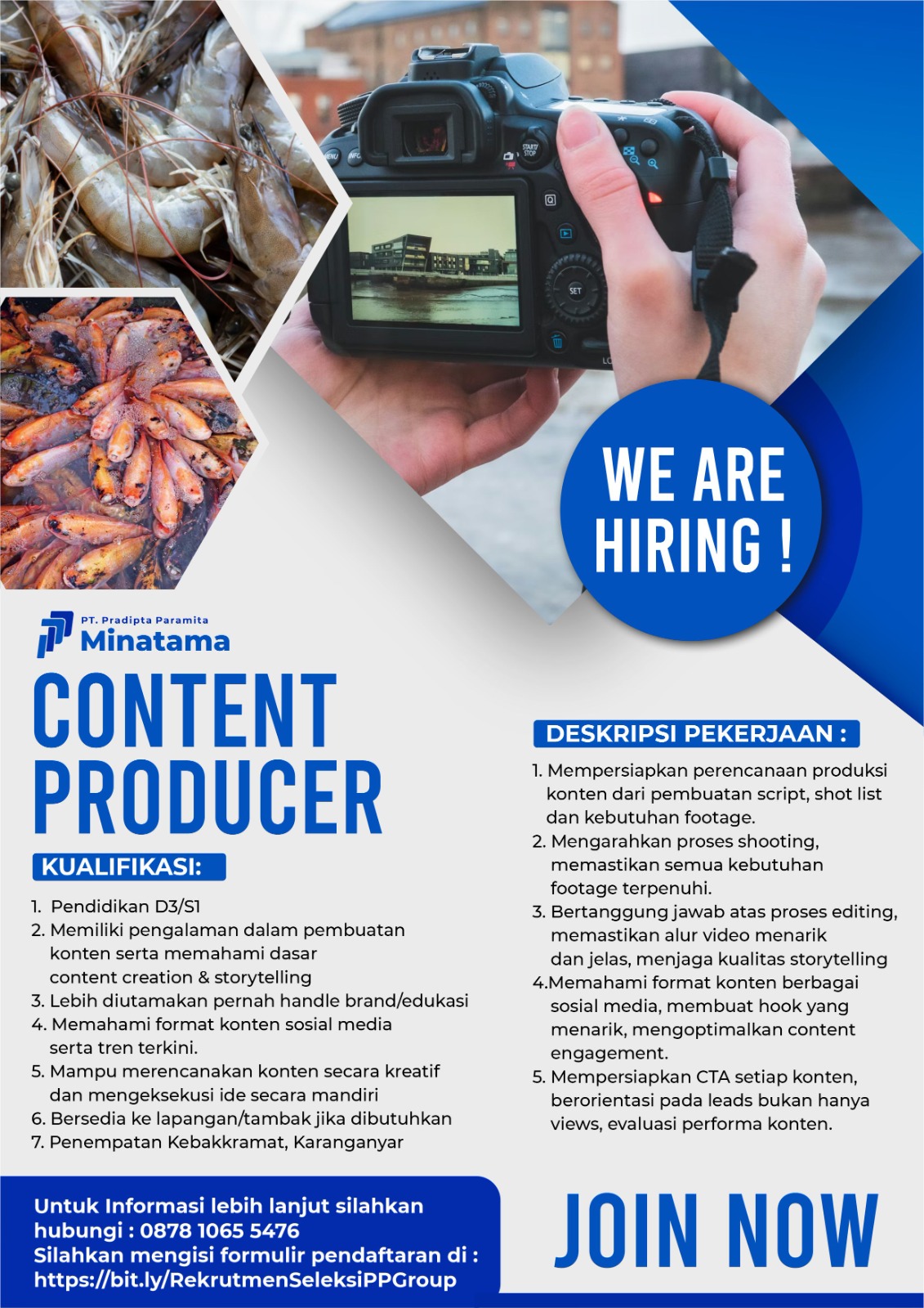 Lowongan Pekerjaan Content Producer
